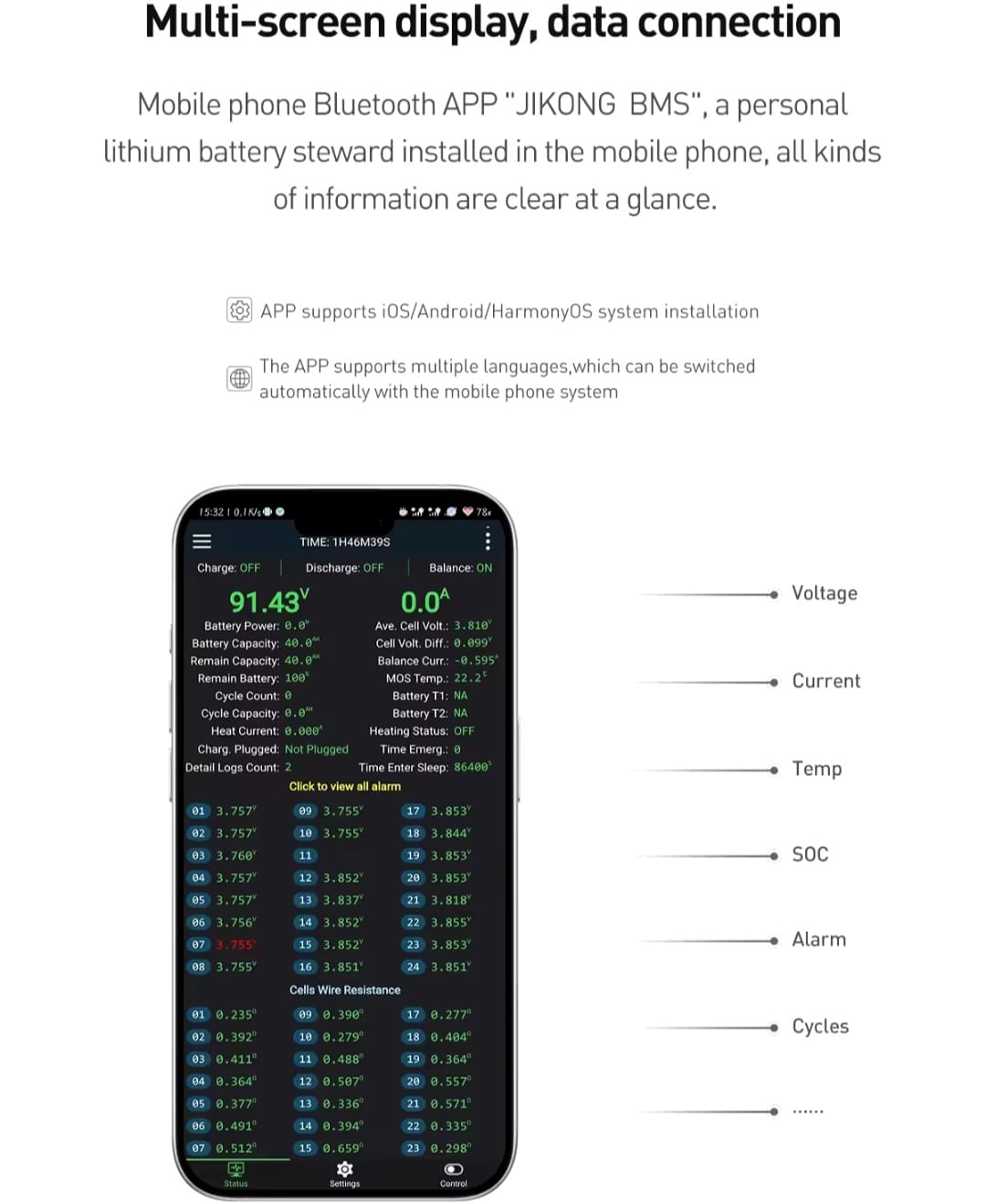 SPower Lithium Battery LiFePO4 Vertical 48V 51.2V 280Ah 14KWH JK BMS Touch Display Energy Storage System Standing