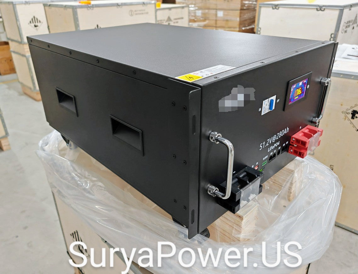 SP Server Rack LiFePO4 Lithium Battery 48V 51.2V 280AH 14KWH Off-grid Solar