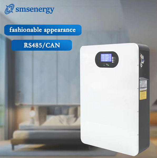 SMSENERGY Lithium Battery LiFePO4 Wall Mounted 48V 51.2V 200Ah 10KWH Energy Storage System