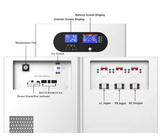 SPower Lithium Battery LiFePO4 All In One With Inverter 48V 51.2V 14KWH Solar Energy Storage
