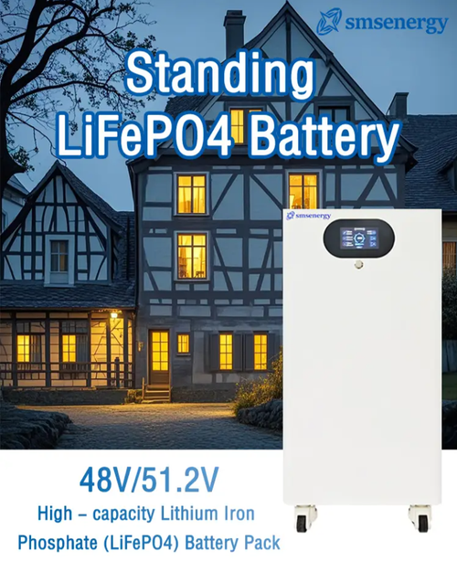 SMSENERGY Lithium Battery LiFePO4 Vertical 48V 51.2V 280AH 14KWH Energy Storage Solar Power Energy