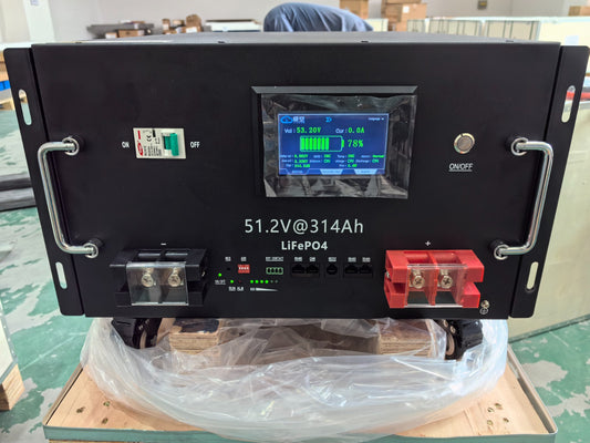 SPower Lithium Battery LiFePO4 Server Rack 48V 51.2V 314AH 16KWH JK or PACE BMS Touch Display