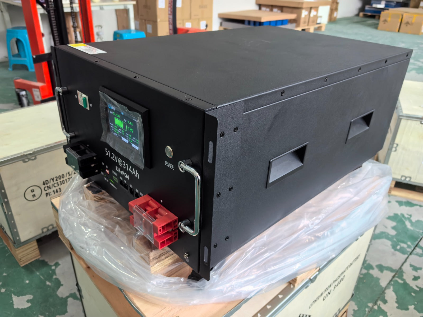 SPower Lithium Battery LiFePO4 Server Rack 48V 51.2V 314AH 16KWH 4.3 inch Touch Display